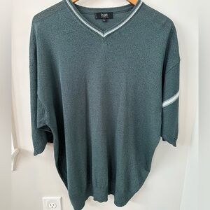 Raffi Men’s Green/Blue/Gray Blend Short-Sleeved Light Pullover, Size L